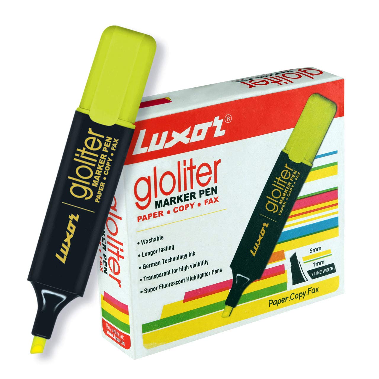 Luxor Highlighter (Yellow) (10 Pieces Per Pack)