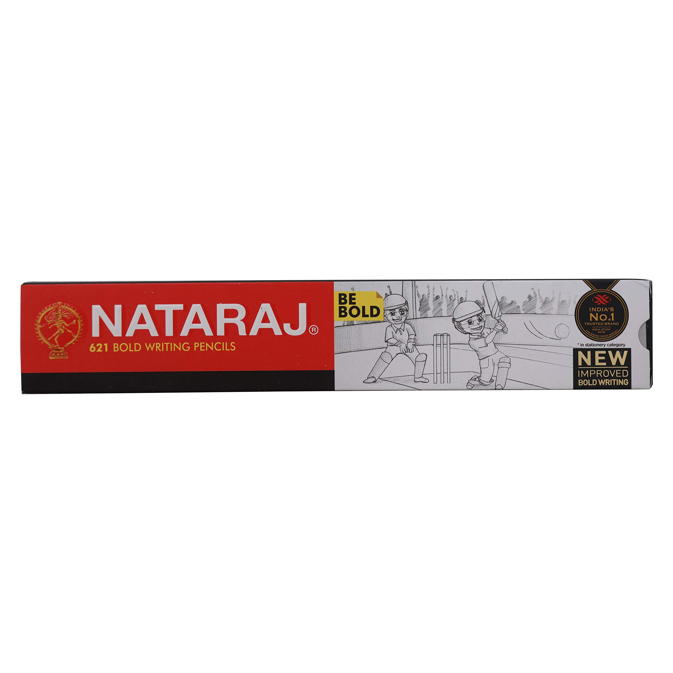Nataraj 621 Bold HB Writing Pencils (10 Pencils Per Pack)