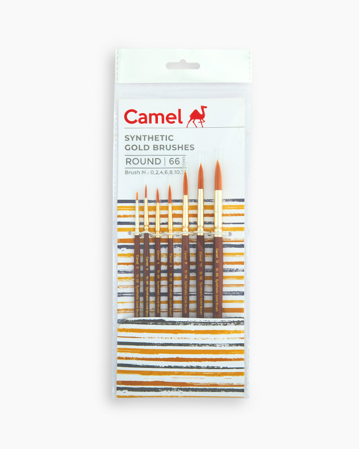 Camel Synthetic Gold Brushes Round 66 Series