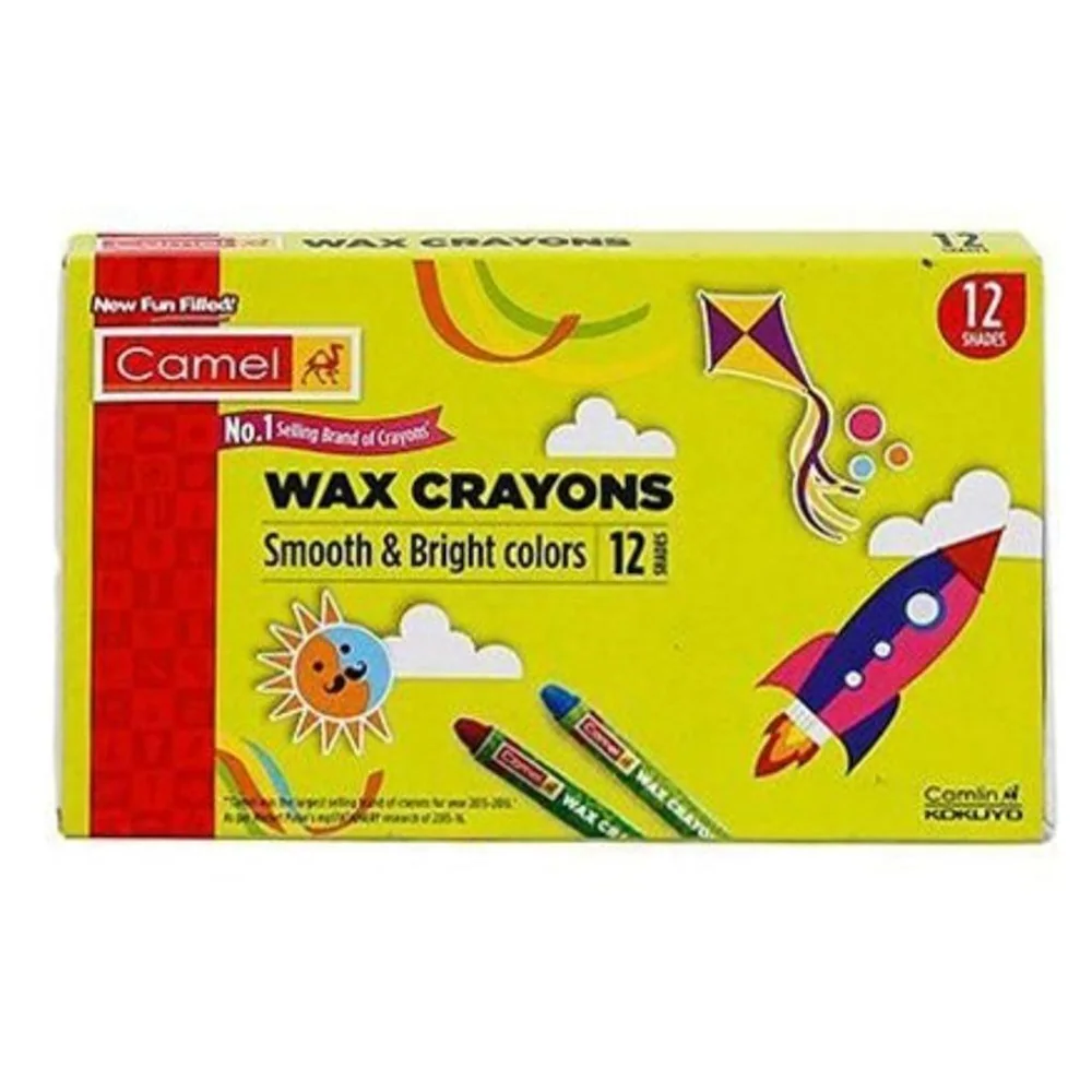 Camel Wax Crayons 12 Shades Small