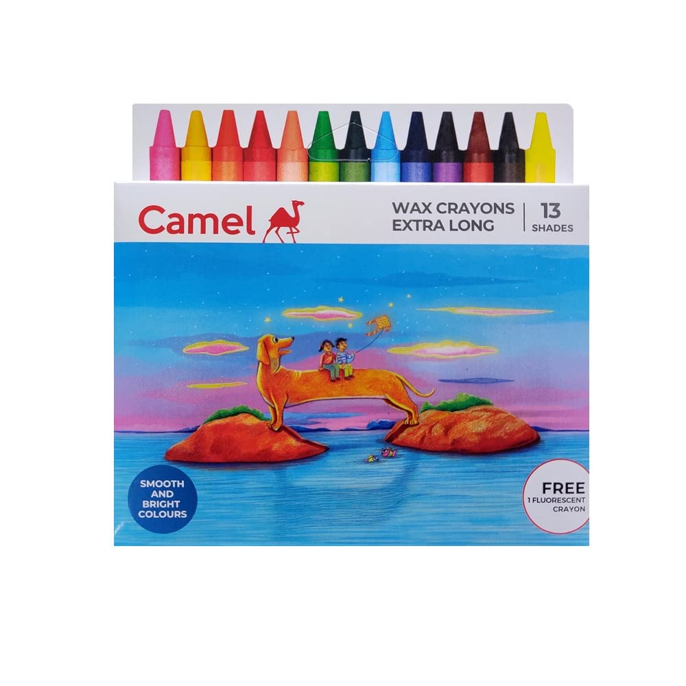 Camel Wax Crayons Extra Long 13 Shades
