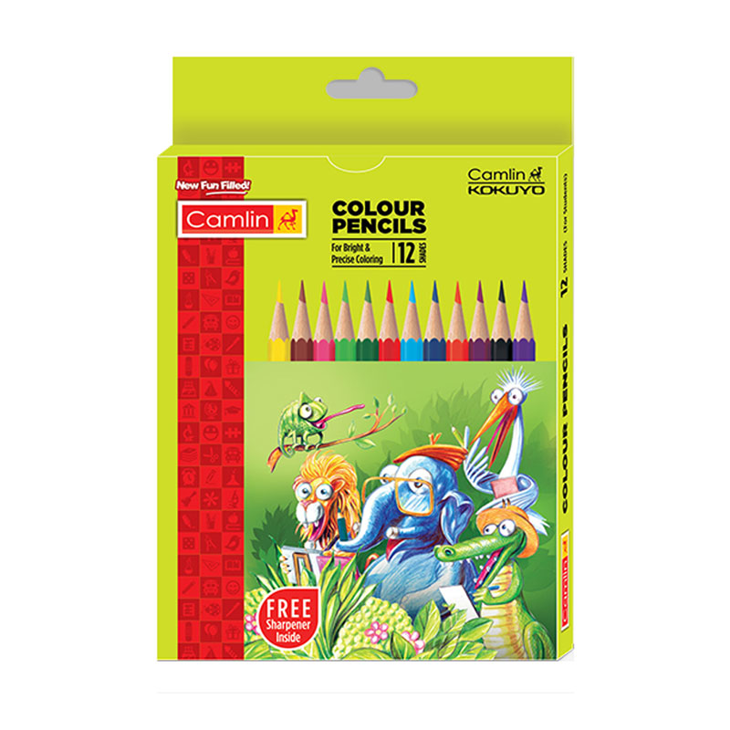 Camlin Colour Pencils 12 Shades Small