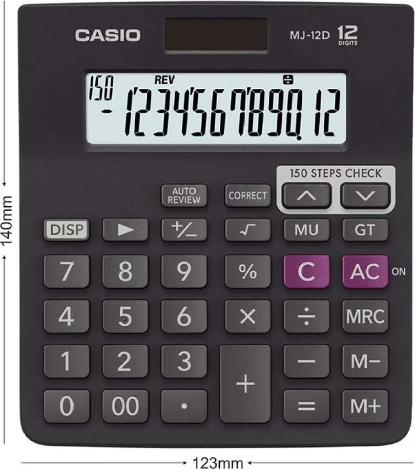Casio MJ-12D BK Calculator