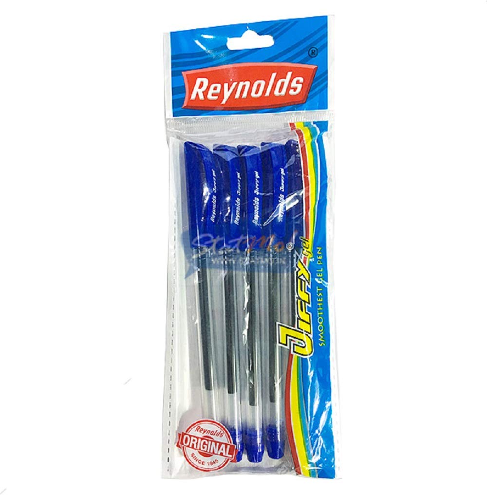 Reynolds Jiffy Gel Pen (5 Pieces Per Pack) (Blue)