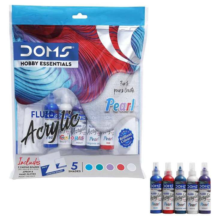 Doms Fluid Acrylic Colours Full Kit (Pearl)