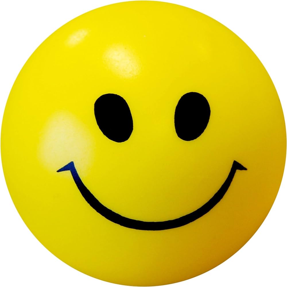 Stress Reliver Smiley Squeezy Ball (Pack of 12)