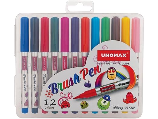 UnoMax Brush Pens 12 Shades