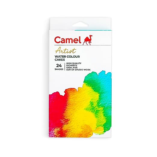 Camel Artists' Water Colour Cakes 24 Shades