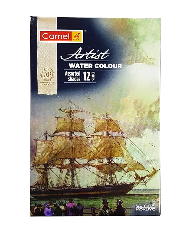 Camel Artists' Water Colour Tubes 12 Shades 5ml