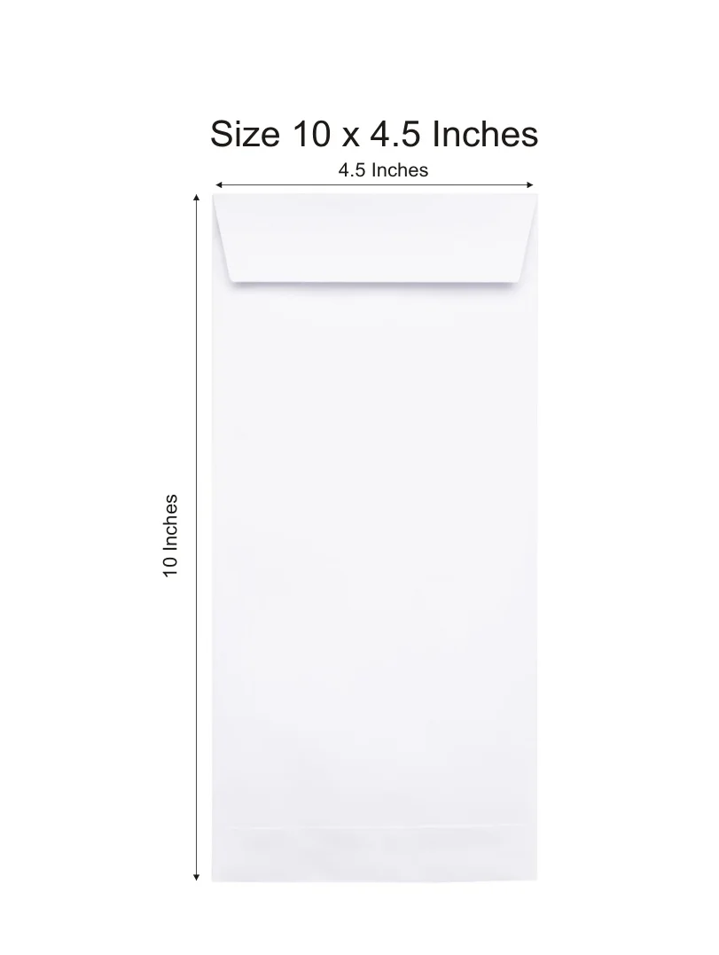 10 X 4.5 White Envelopes (Pack of 250 Envelopes)