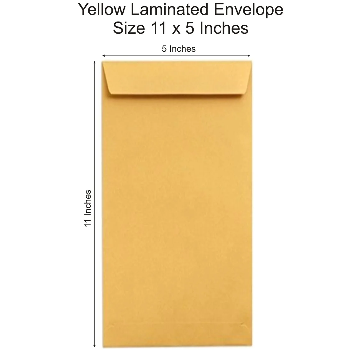 11 X 5 Yellow Laminated Envelopes (Pack of 50 Envelopes)