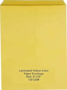 8 X 10 Yellow Laminated Envelopes (Pack of 50 Envelopes)