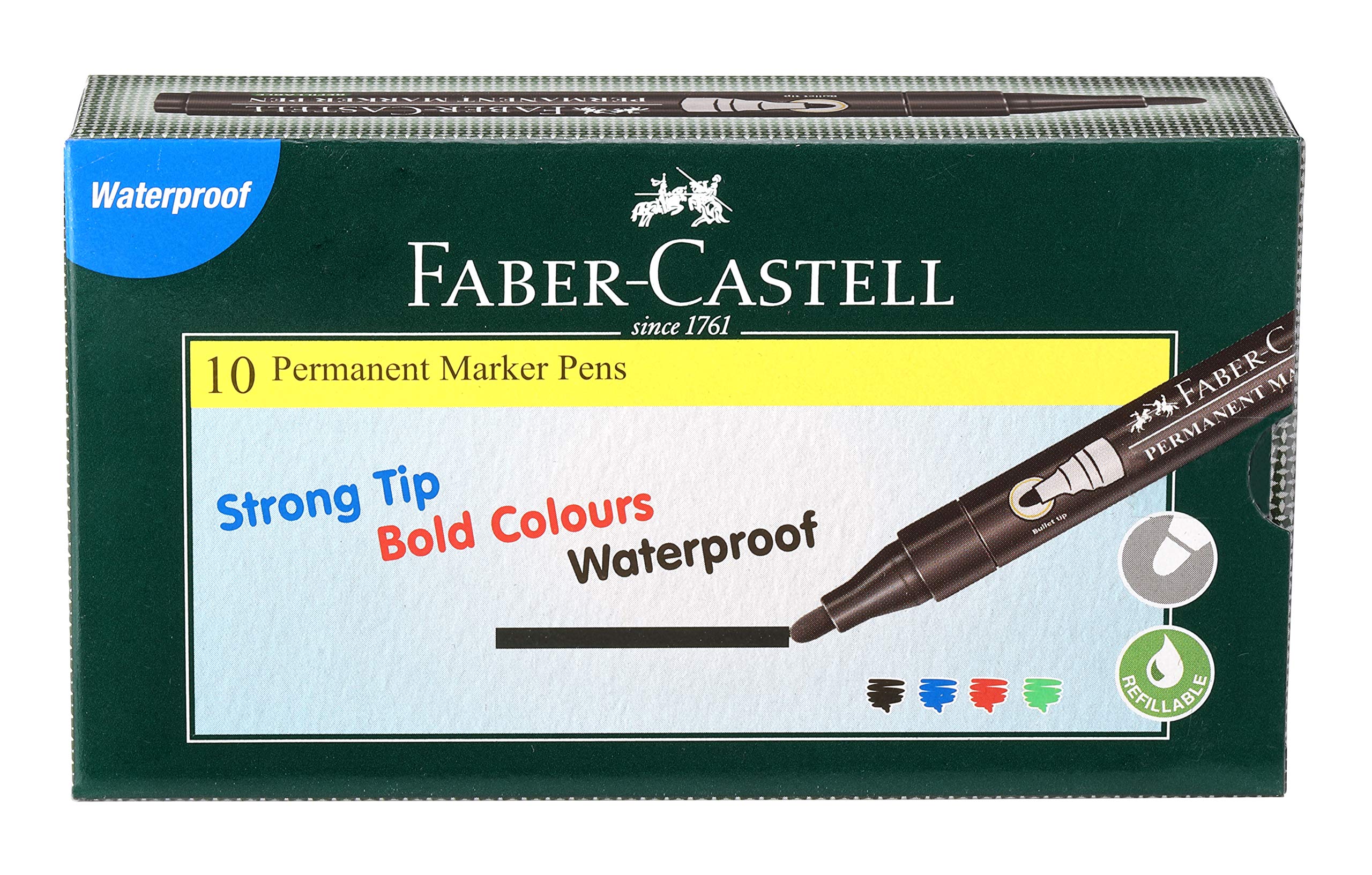 Faber Castell Permanent Marker (10 Pieces Per Pack) (Black)